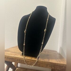 Coldwater creek Elegant Gold and Purple Necklace